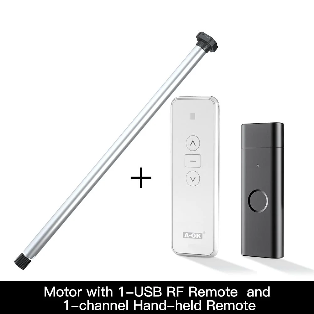 Rechargeable Tubular Roller Blind Motor RF433 Remote Control - Image 15
