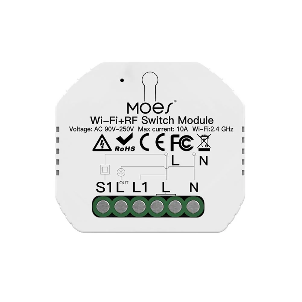 Mini DIY WiFi Relay Module, RF433 Smart Light Switch Module, 1/2 Gang Reset - Image 7