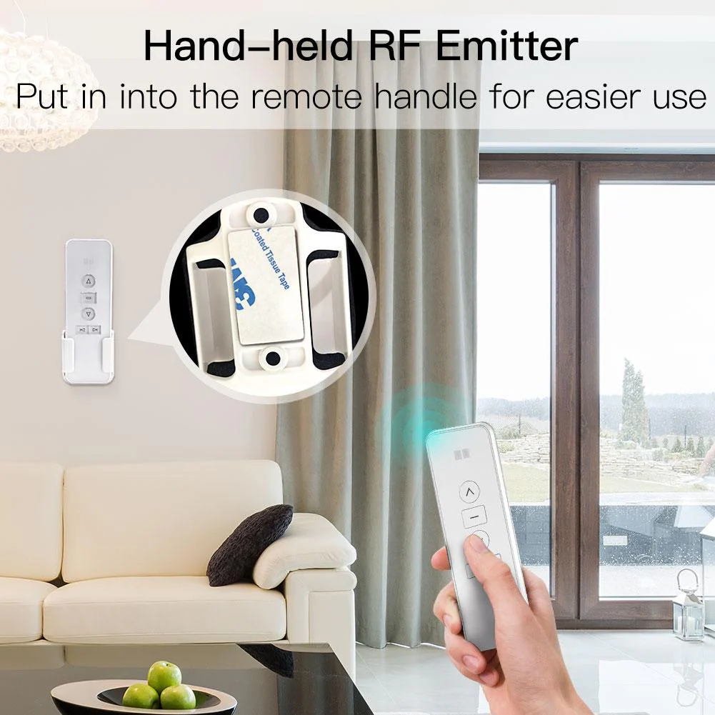 RF433 Remote Emitter For Controlling WiFi /ZigBee Curtain Motor - Image 3