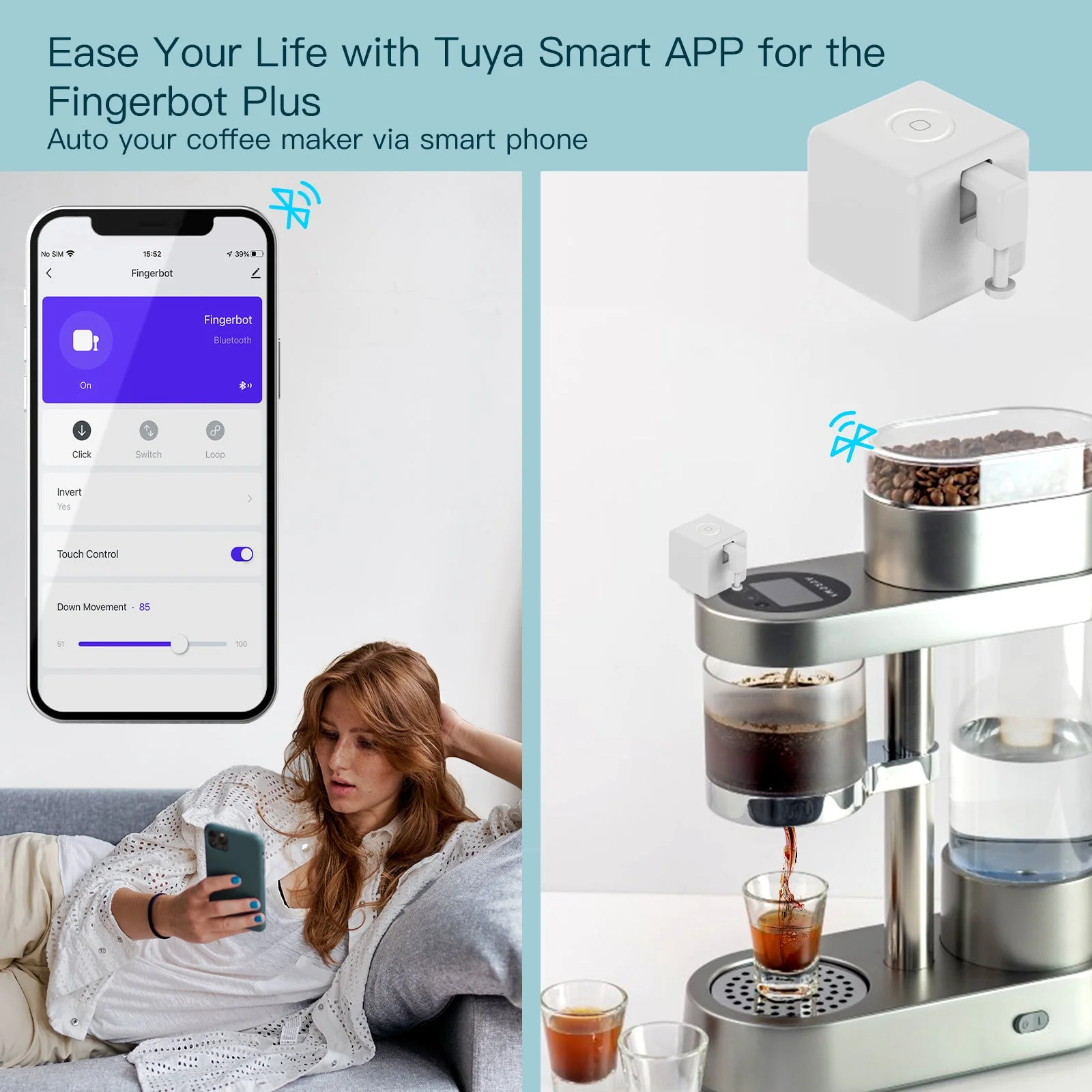 MOES Smart Fingerbot Plus, Wireless Touch Button Switch Bot ON/OFF - Image 4