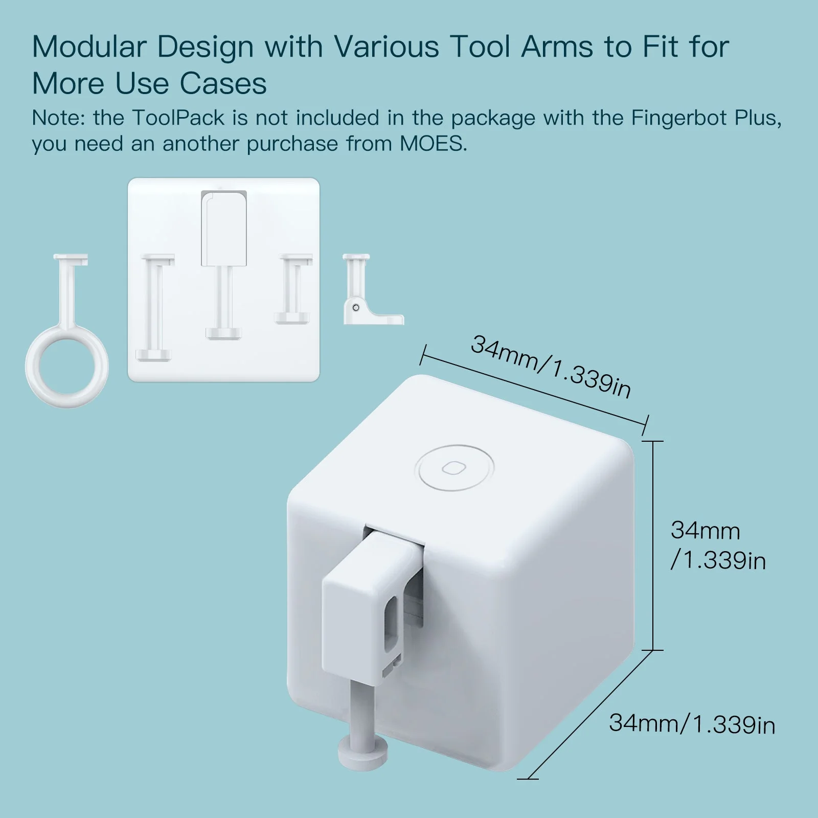 MOES Smart Fingerbot Plus, Wireless Touch Button Switch Bot ON/OFF - Image 6