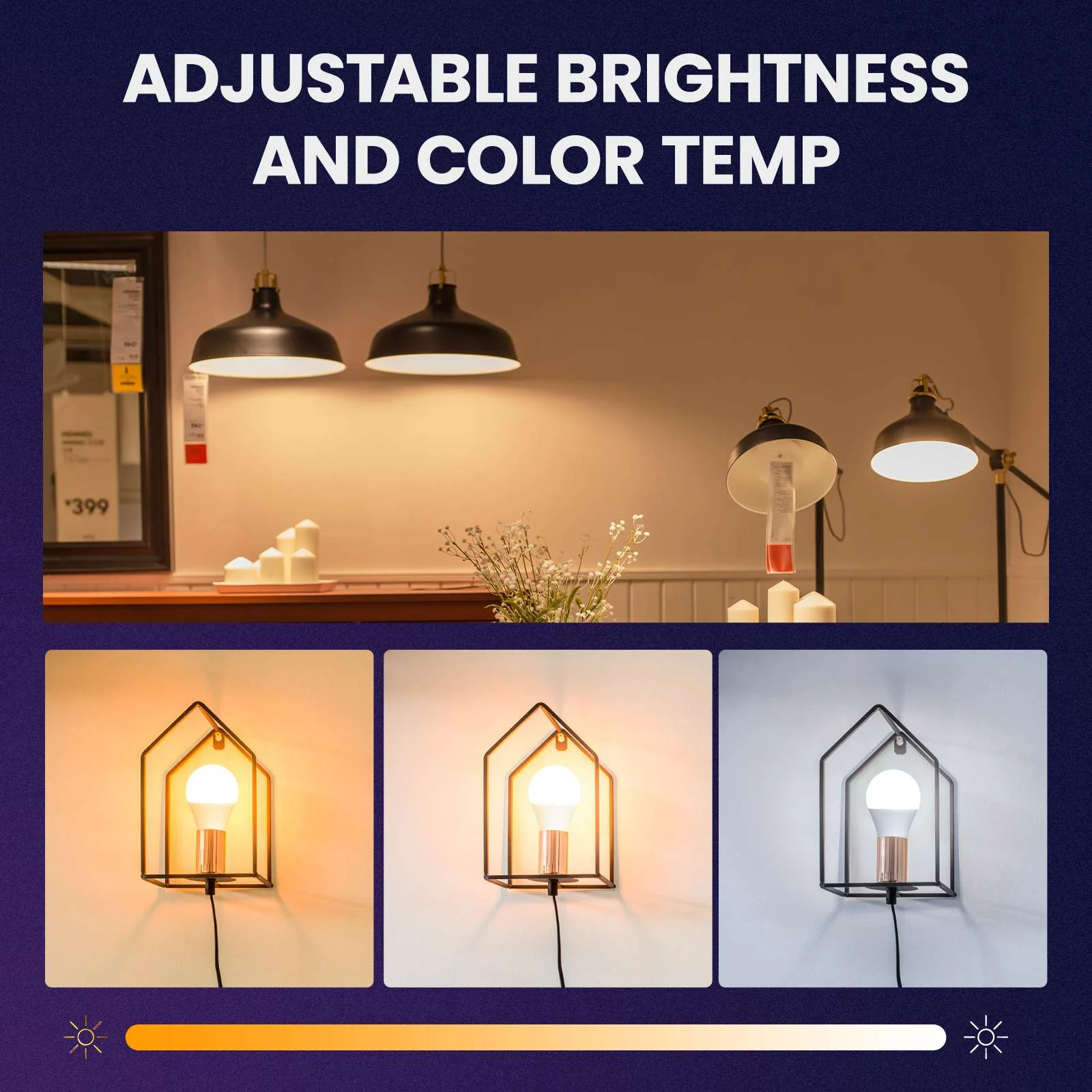 Smart Ble Led Bulb Dimmable Light 9W E27 Bulbs Color Adjustable Works With Alexa - Image 3