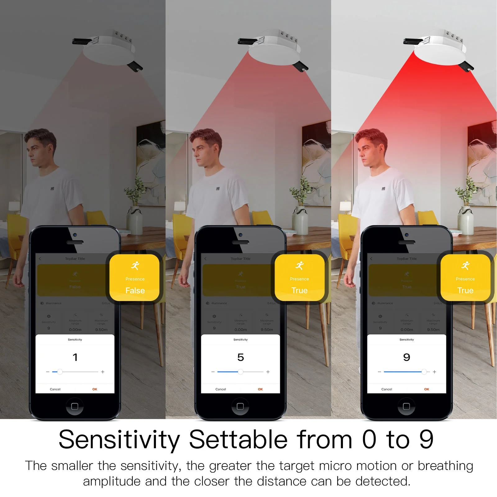 Zigbee/ Wifi Smart Human Presence Detector PIR mm Wave Radar Detection Sensor Ceiling Mount - Image 5