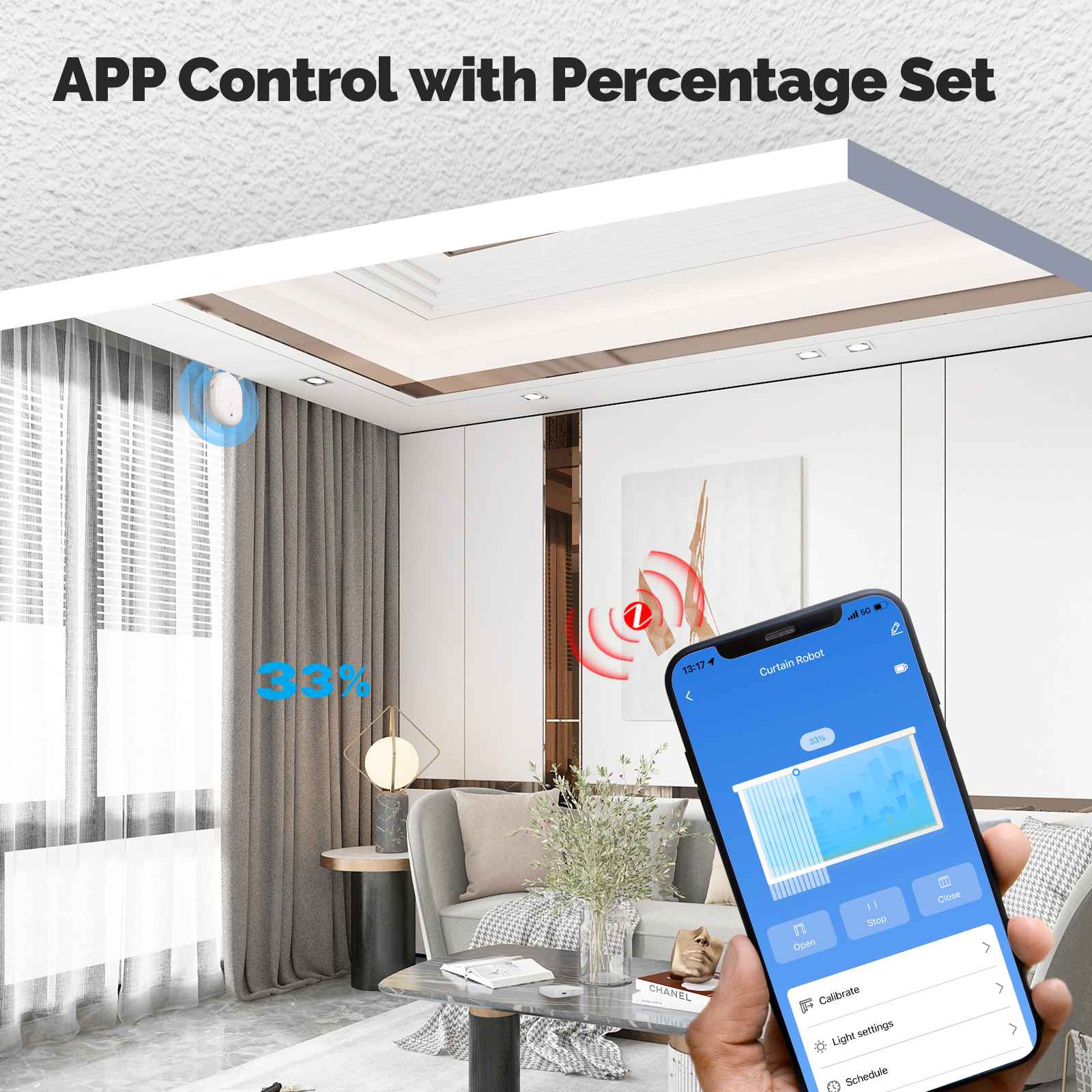 Zigbee Smart Electric Curtain Robot Timing Auto Opener Closer App Remote Control - Image 5