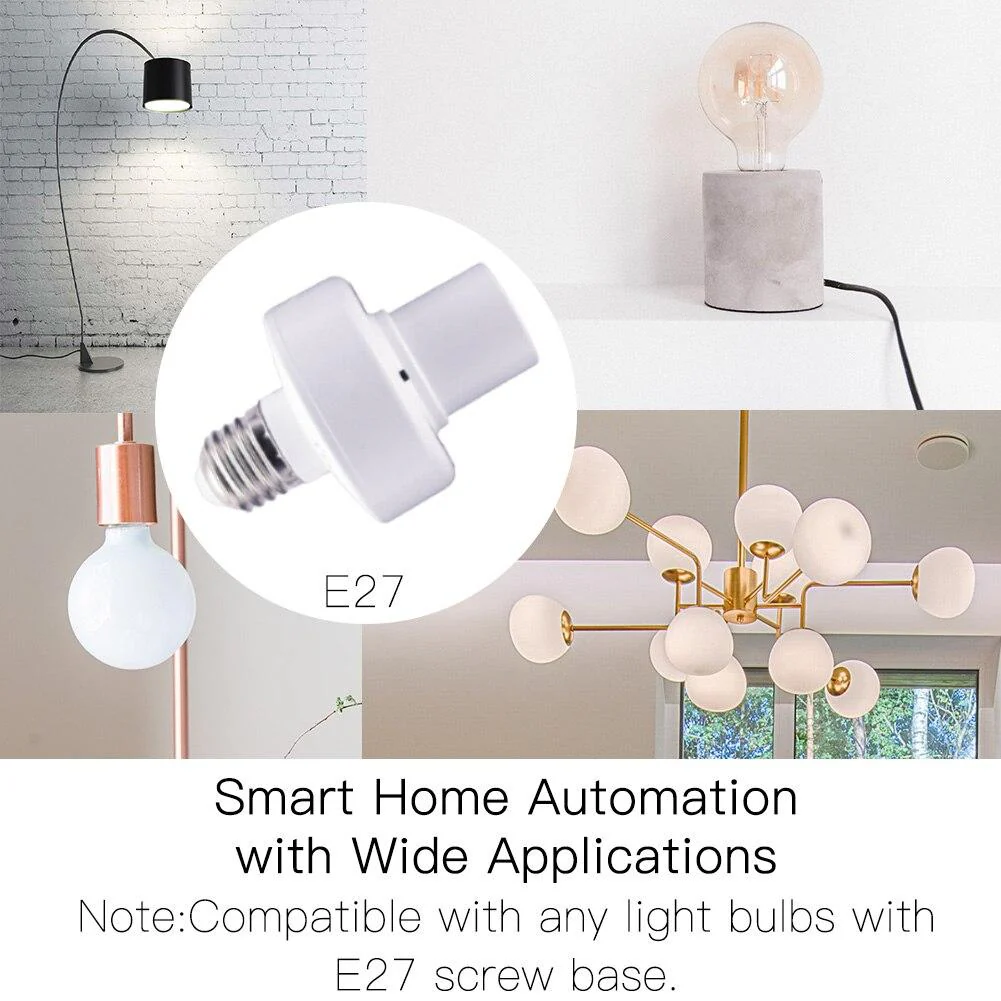MOES WiFi Smart Light Bulb Adapter Lamp Holder Base AC 85-250V Timmer Remote E27 Lampholder - Image 5