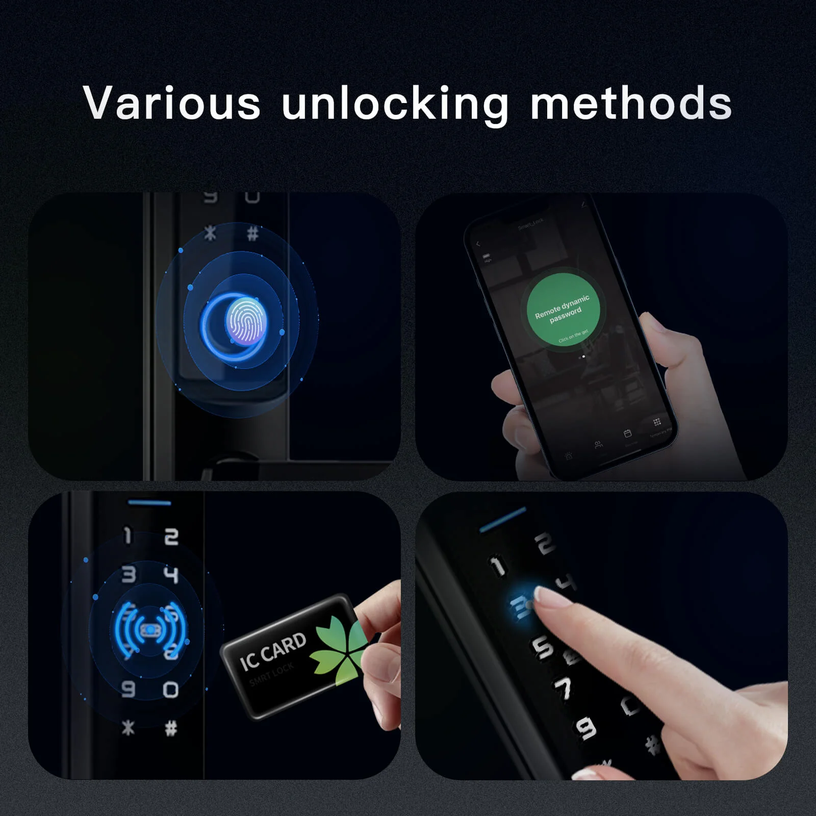 MOES WiFi Smart Narrow Side Fingerprint Coded Door Lock Remote Control Waterproof Two Handle Optional - Image 5