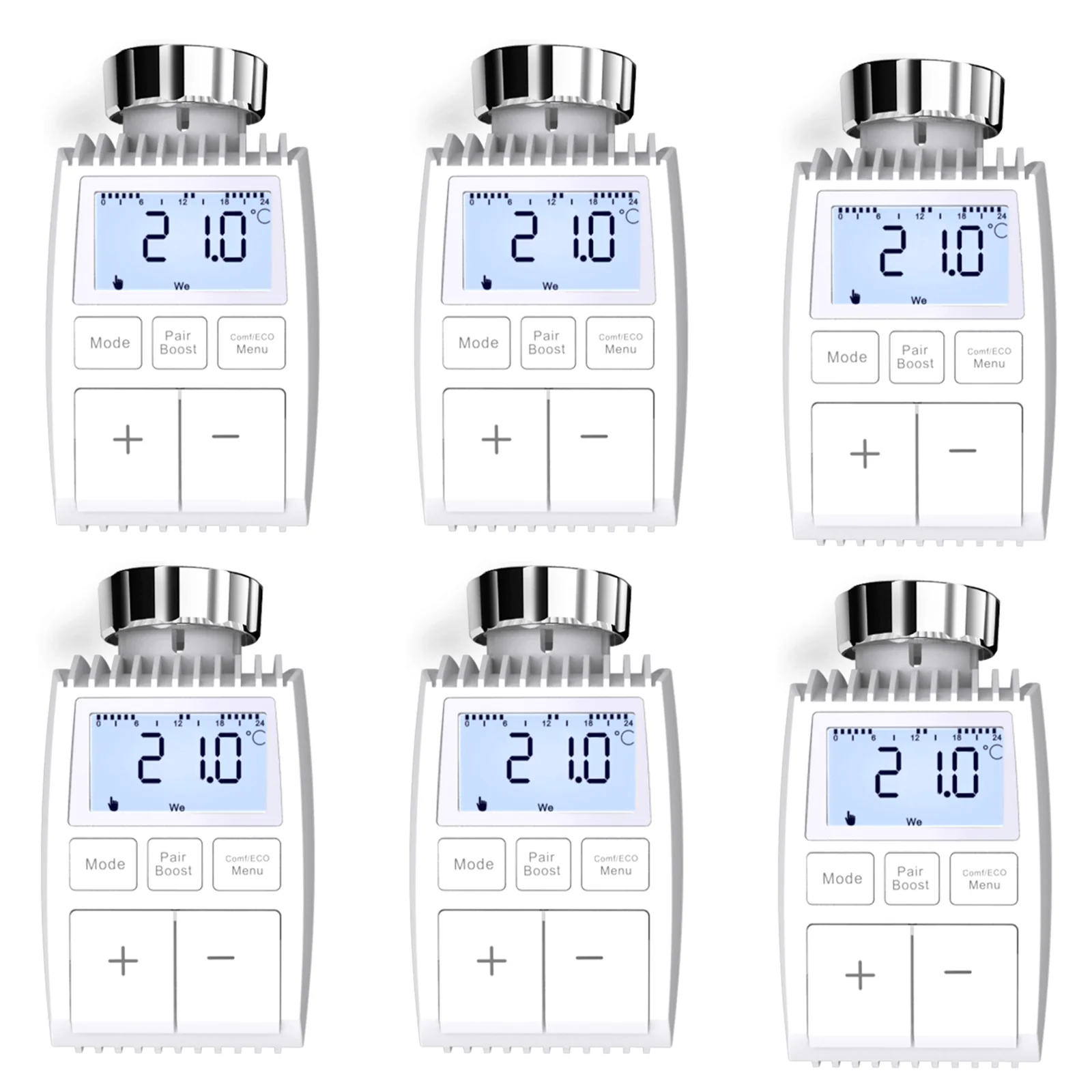 Smart Programmable Radiator Actuator Valve Tuya ZigBee3.0 Round Screen Thermostat Temperature Controller - Image 14