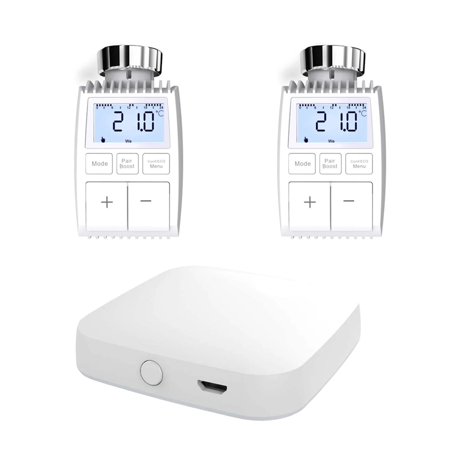 Smart Programmable Radiator Actuator Valve Tuya ZigBee3.0 Round Screen Thermostat Temperature Controller - Image 16