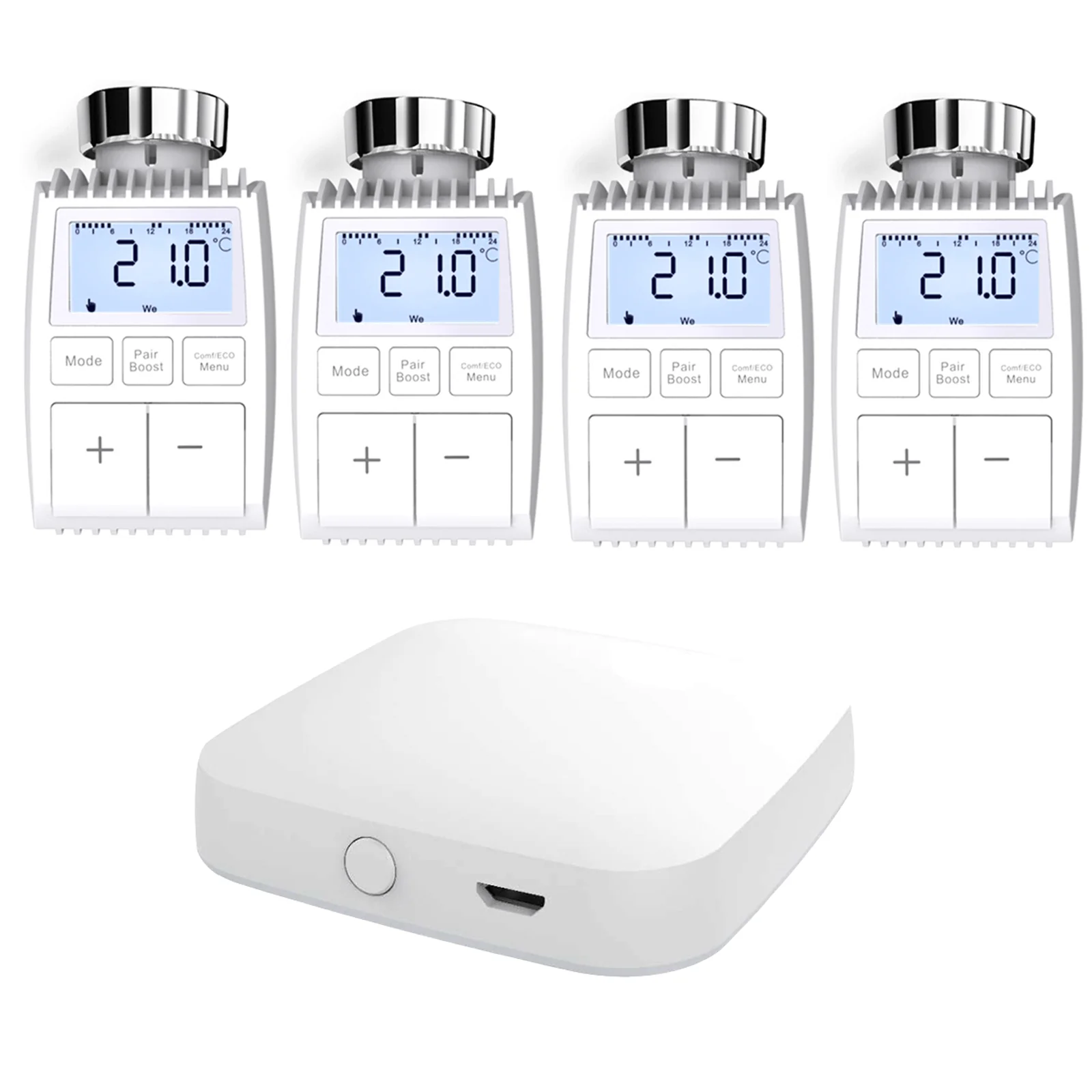 Smart Programmable Radiator Actuator Valve Tuya ZigBee3.0 Round Screen Thermostat Temperature Controller - Image 17