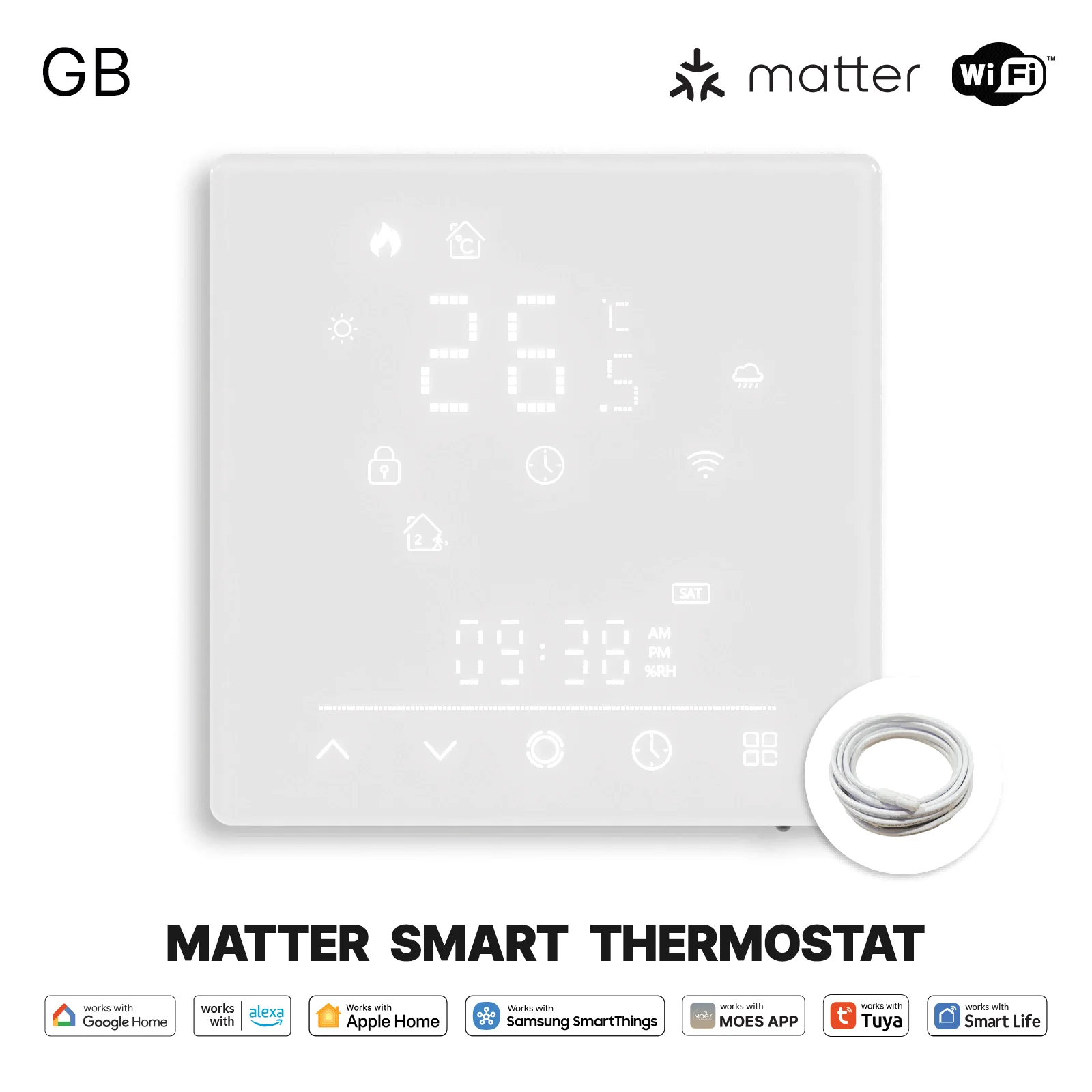 Smart Thermostat Matter WiFi Temperature Controller Water/ Electric /Gas /Boiler Floor Heating - Image 8
