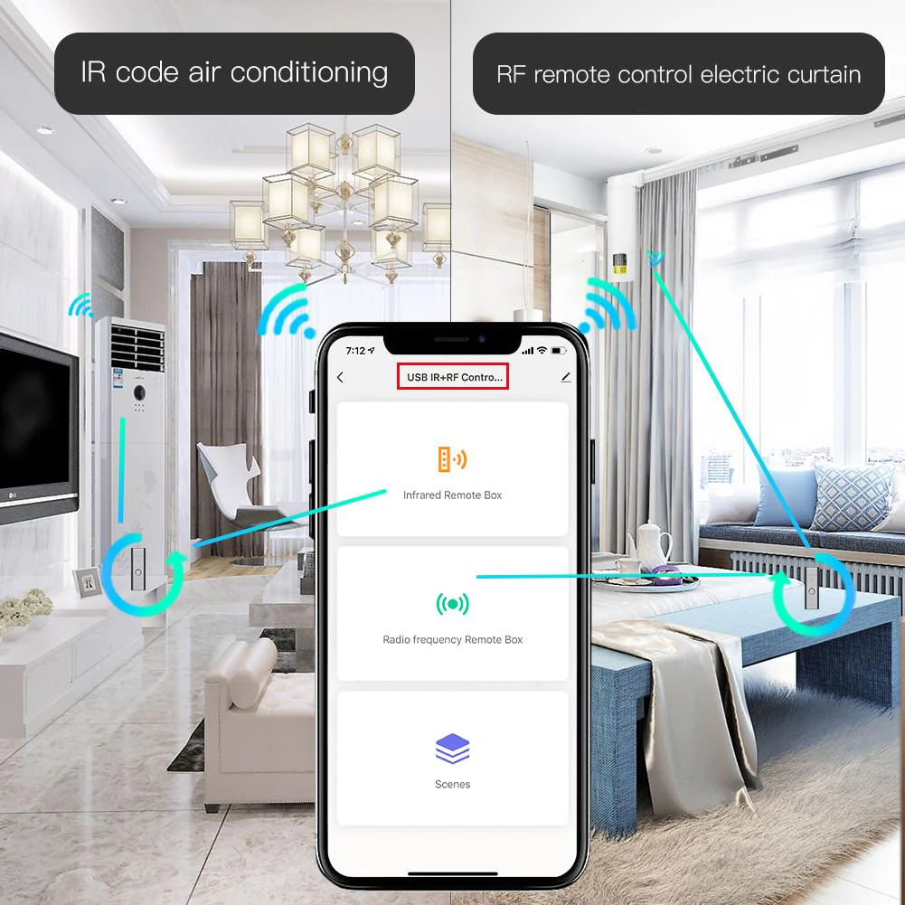 WiFi IR+RF Tuya Smart Remote Controller Wireless USB Controller for TV Fan - Image 6