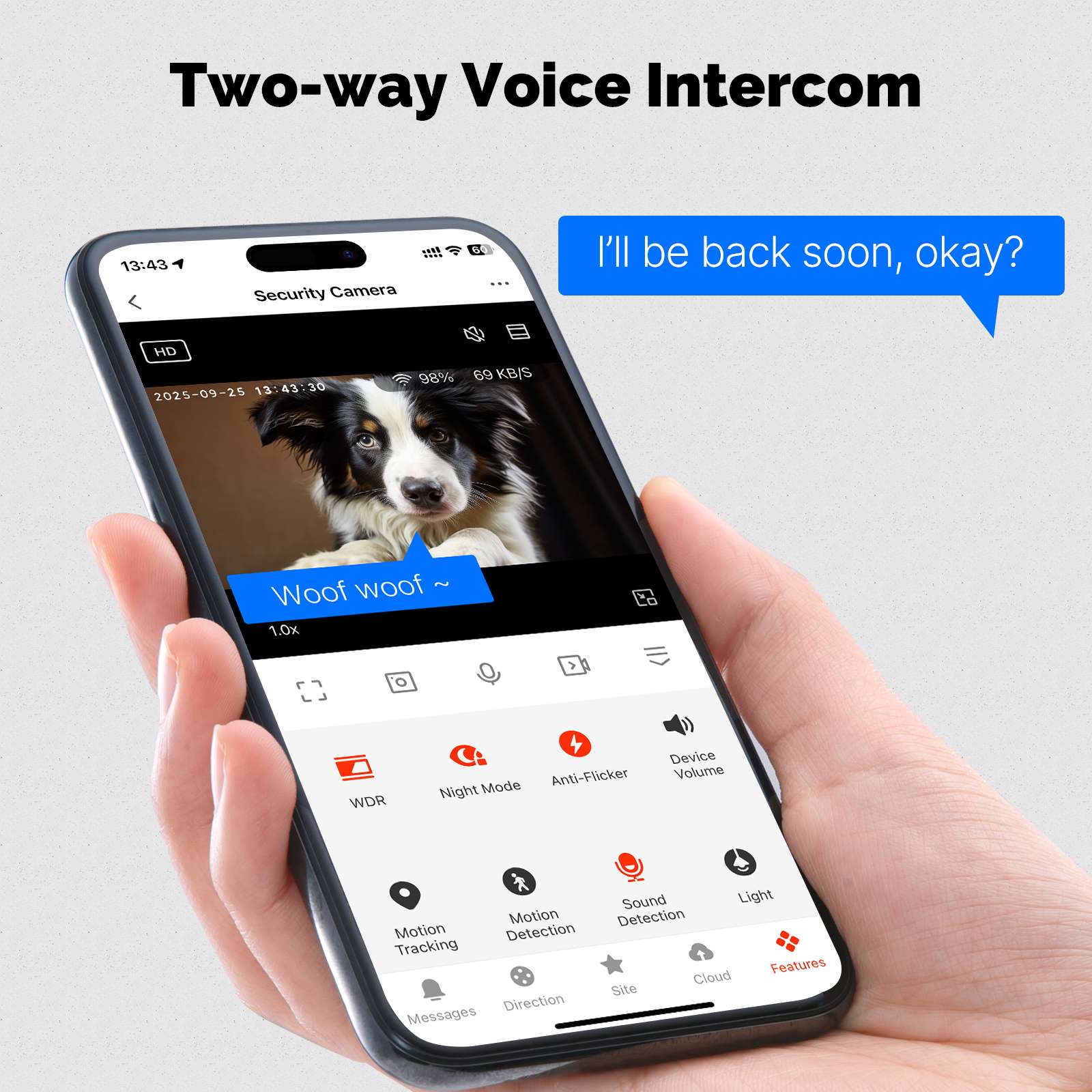 Smart WiFi Camera Indoor 3MP HD Home Monitoring Surveillace Work with Alexa Google Home - Image 4
