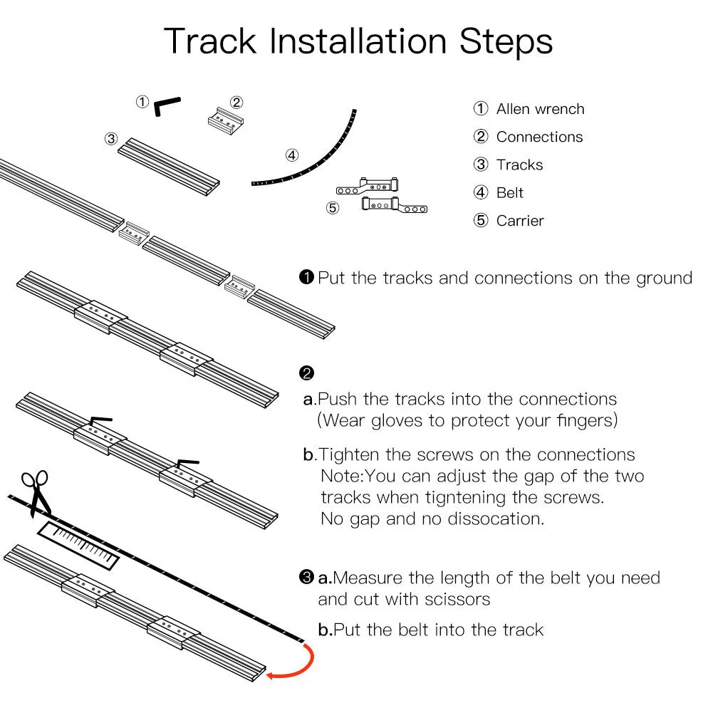 WiFi Smart Electric Motorized Splicing Curtain Tracks System,Tuya Curtain Motor with DIY Track RF Remote - Image 6