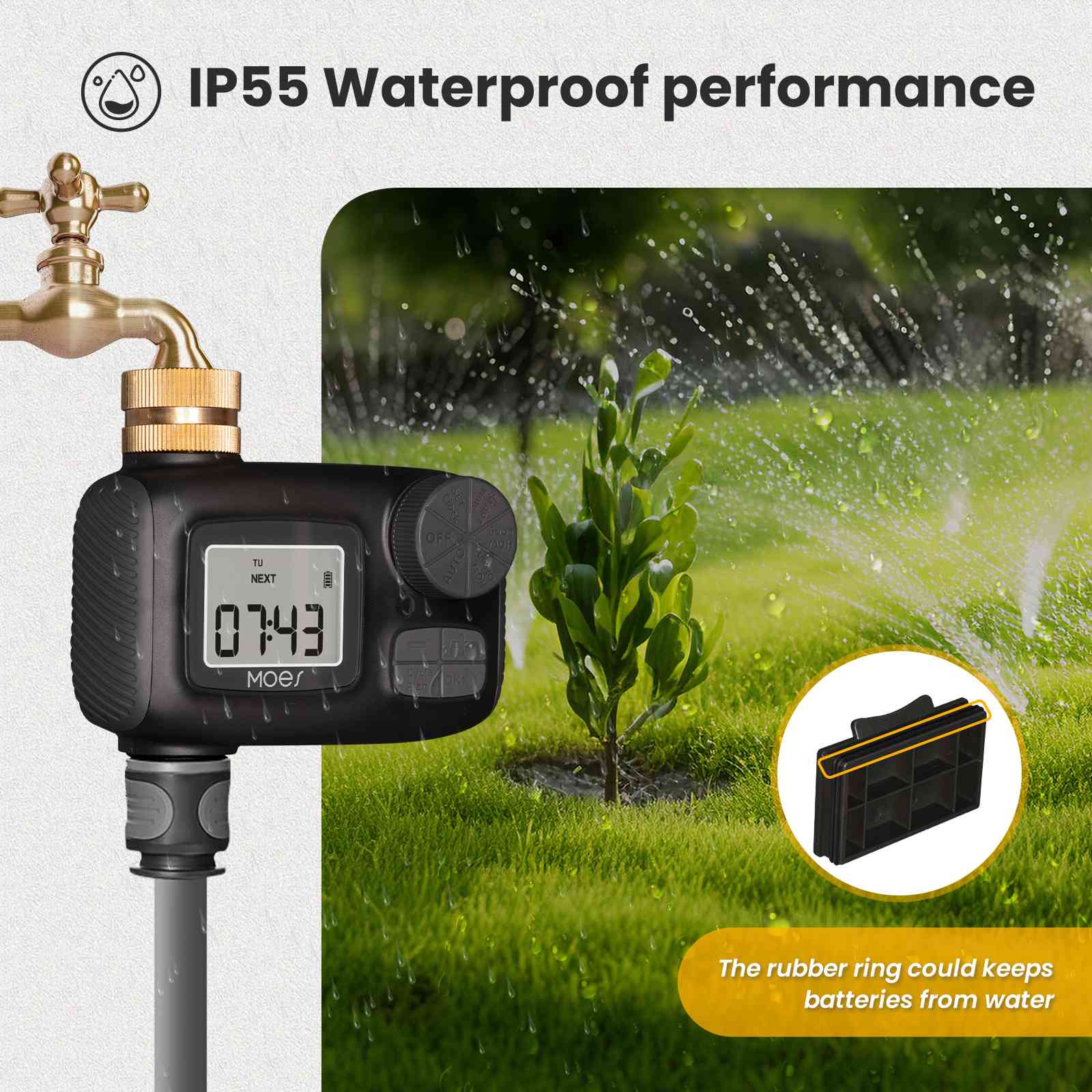Sprinkler Timer For Garden Hose Drip Irrigation Auto Watering 1-Outlet - Image 4