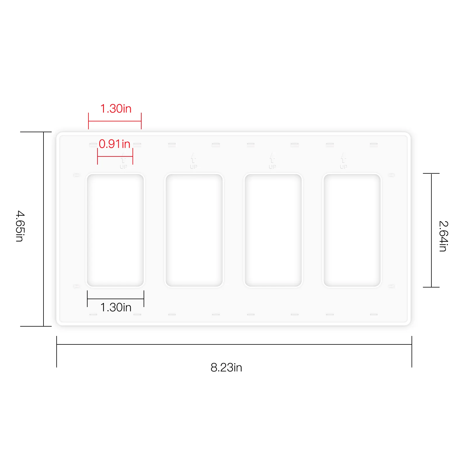 Star Ring Switch Panel EU/US Version 2/3/4 Gang (ONLY PANEL without switch） - Image 13