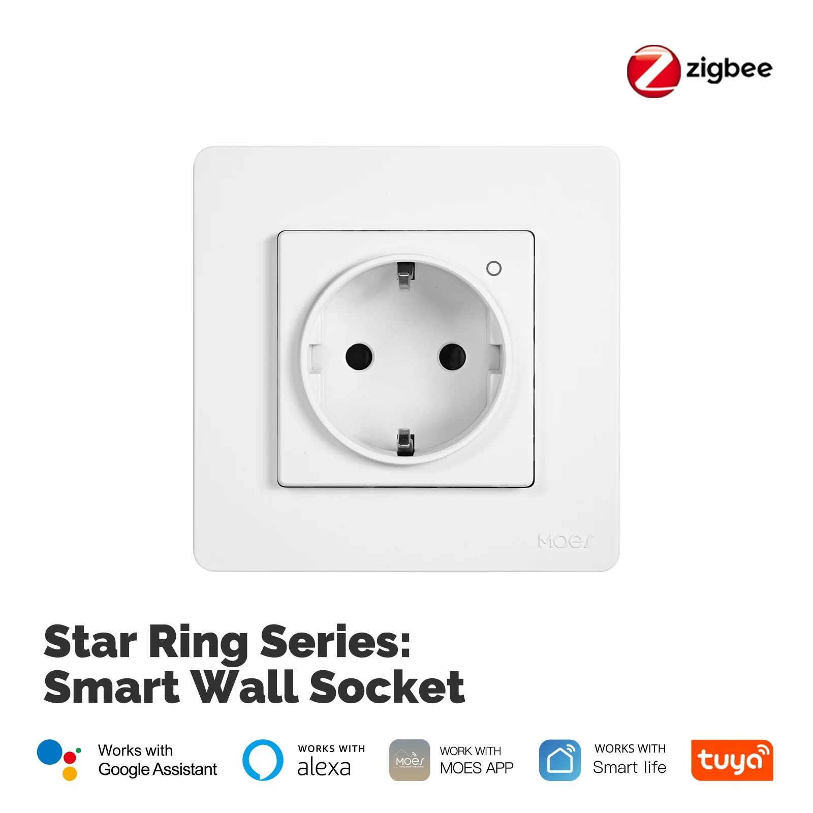 Star Ring ZigBee Smart Socket EU Wall Embedded Outlet Energy Monitor - Image 7