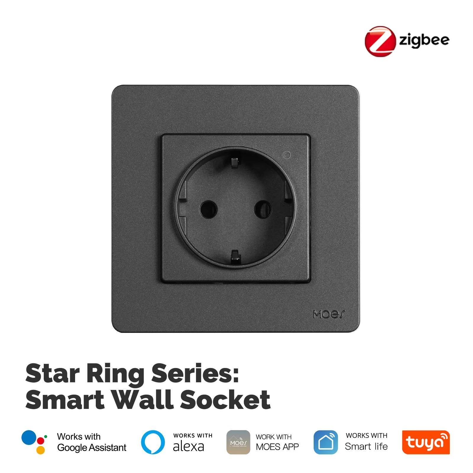 Star Ring ZigBee Smart Socket EU Wall Embedded Outlet Energy Monitor - Image 8