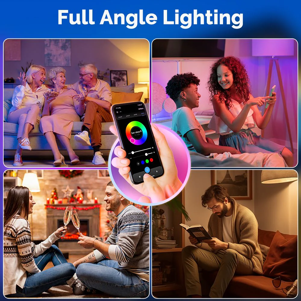 Tuya GU10 Matter WiFi Smart LED Bulb with Voice Control, Dimmable 5W Light 2700-6500K RGB Colors - Image 5