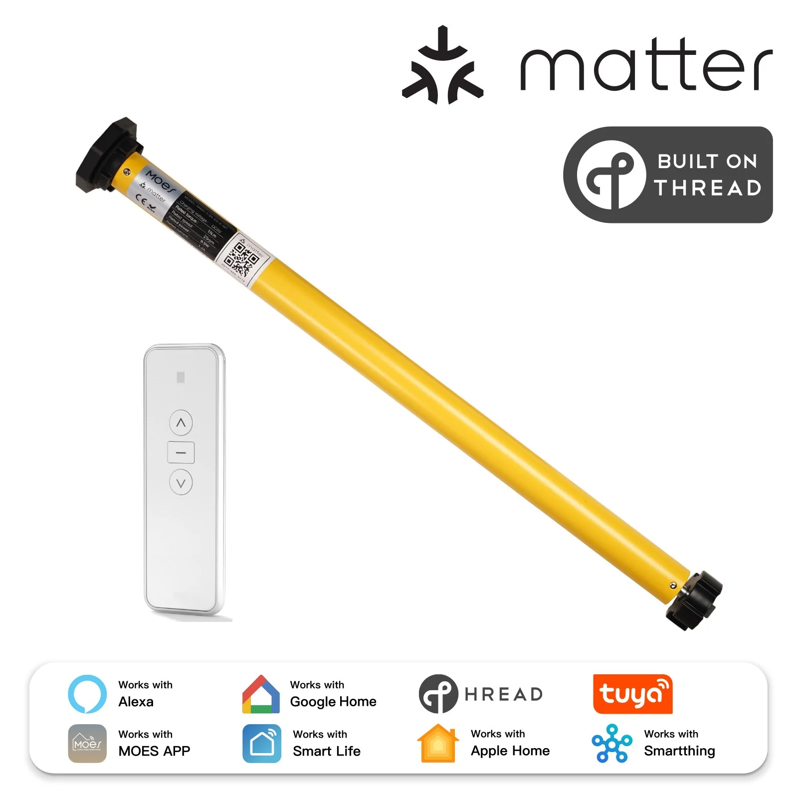 Tuya Matter Over Thread Smart Roller Blinds Motor 38mm Tube Curtain Automation for Alexa Google Home HomeKit - Image 8