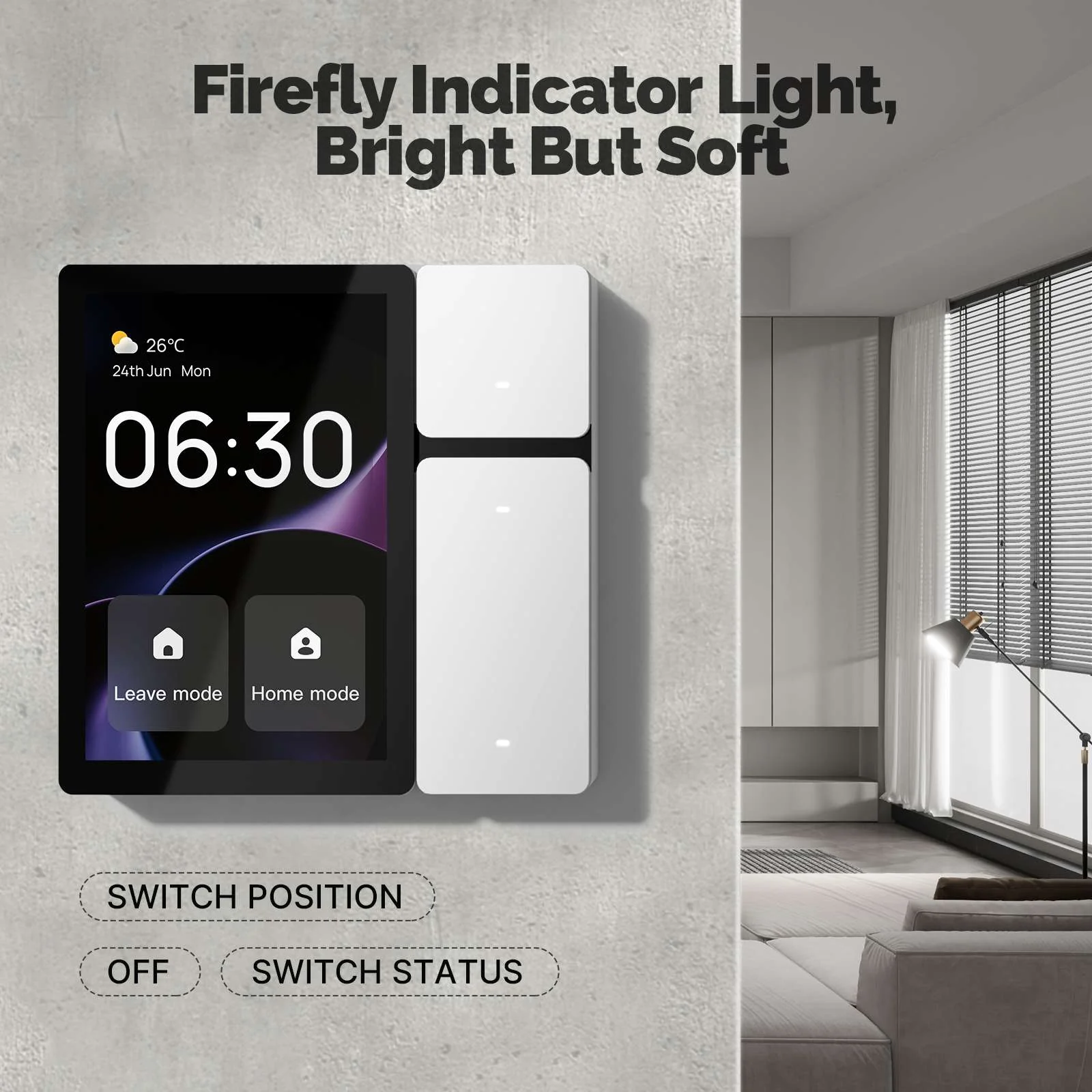 Tuya WiFi 3.5-Inch Touchscreen Control IR Remote Control BLE Sigmesh Hub Built-in Neutral Wire Required - Image 4