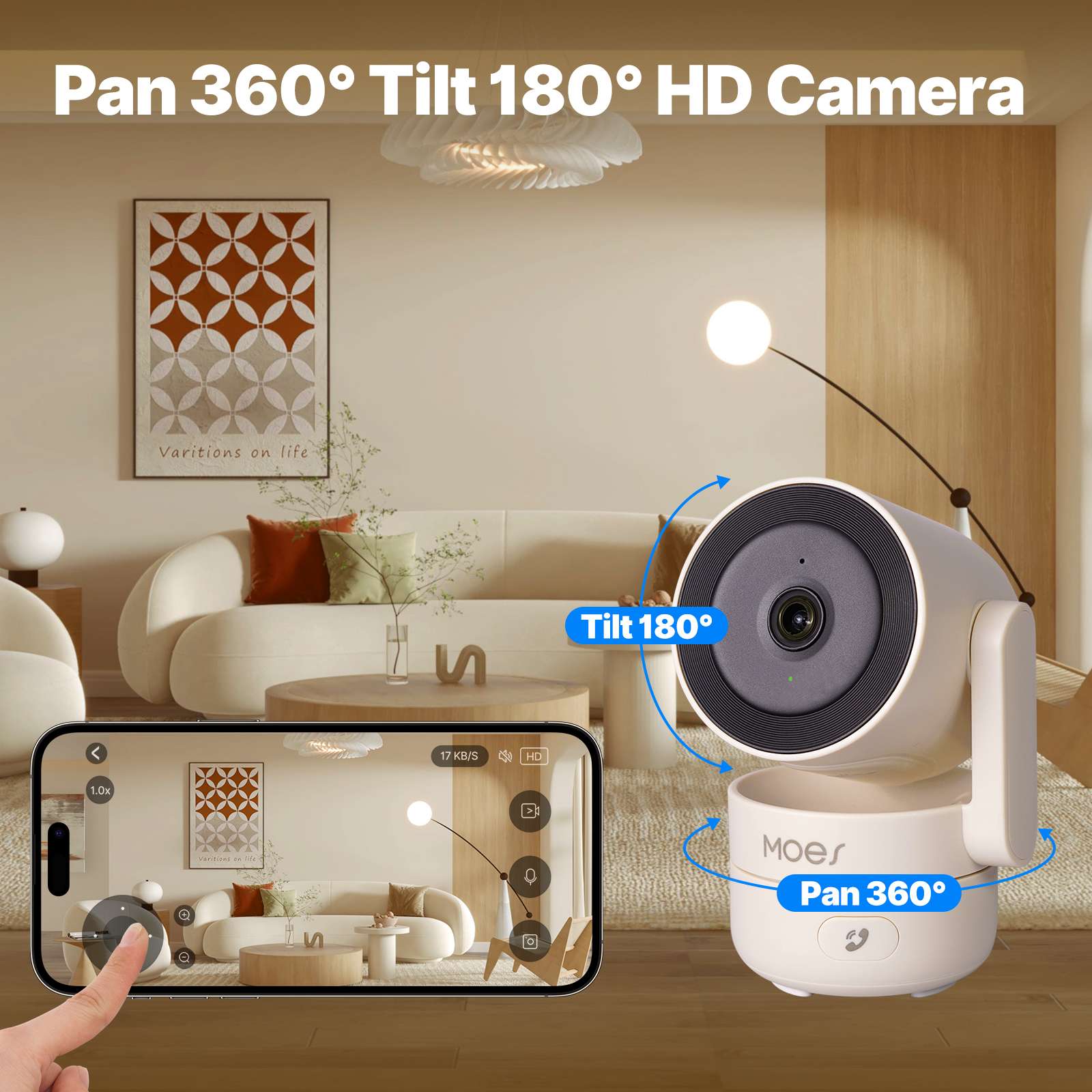 Tuya WiFi 4MP Indoor Security Camera with Night Vision and Motion Detection - Image 3