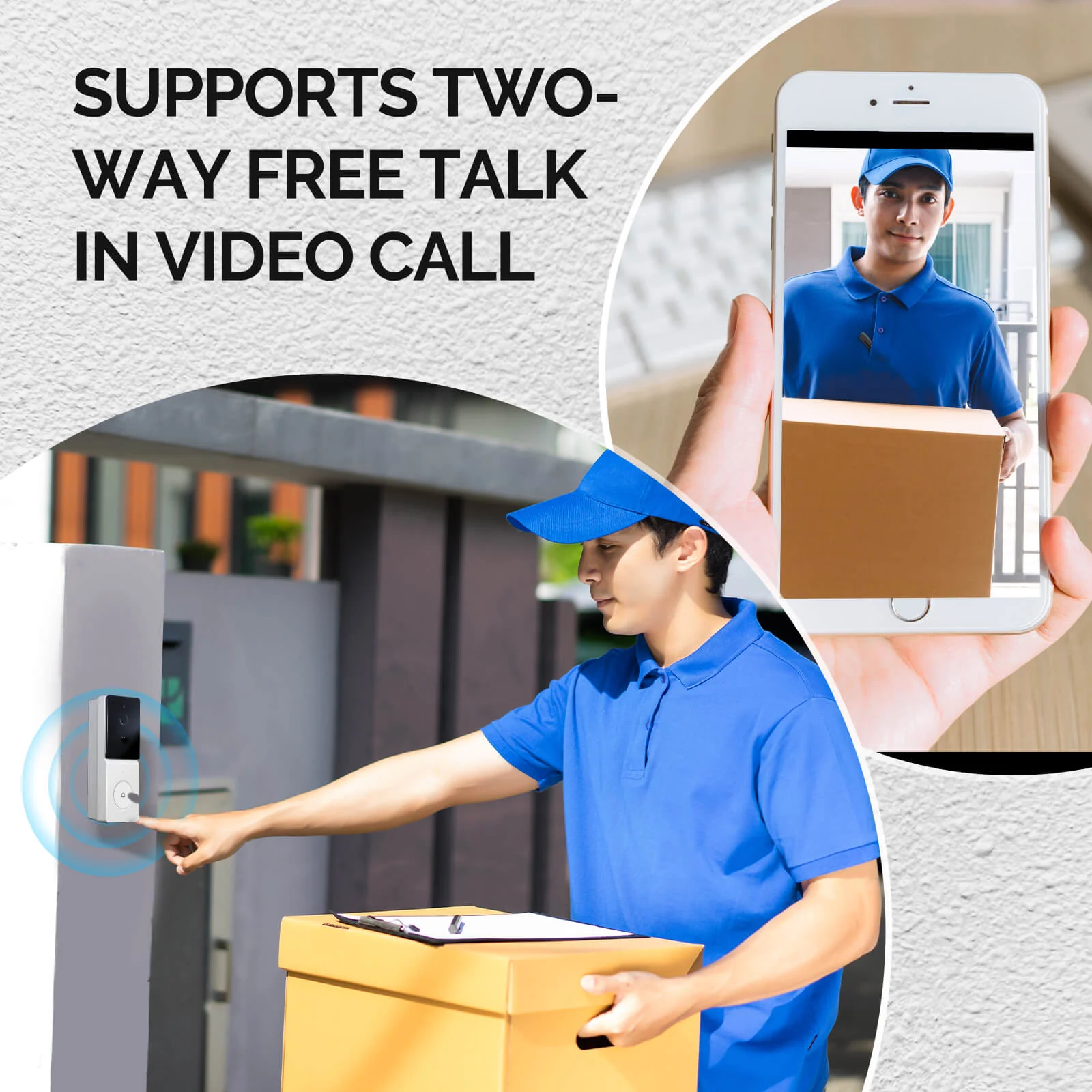 MOES Smart WiFi Video Doorbell Camera 2-way Audio Intercom Outdoor Wireless Door Bell Night Vision EU Version - Image 3