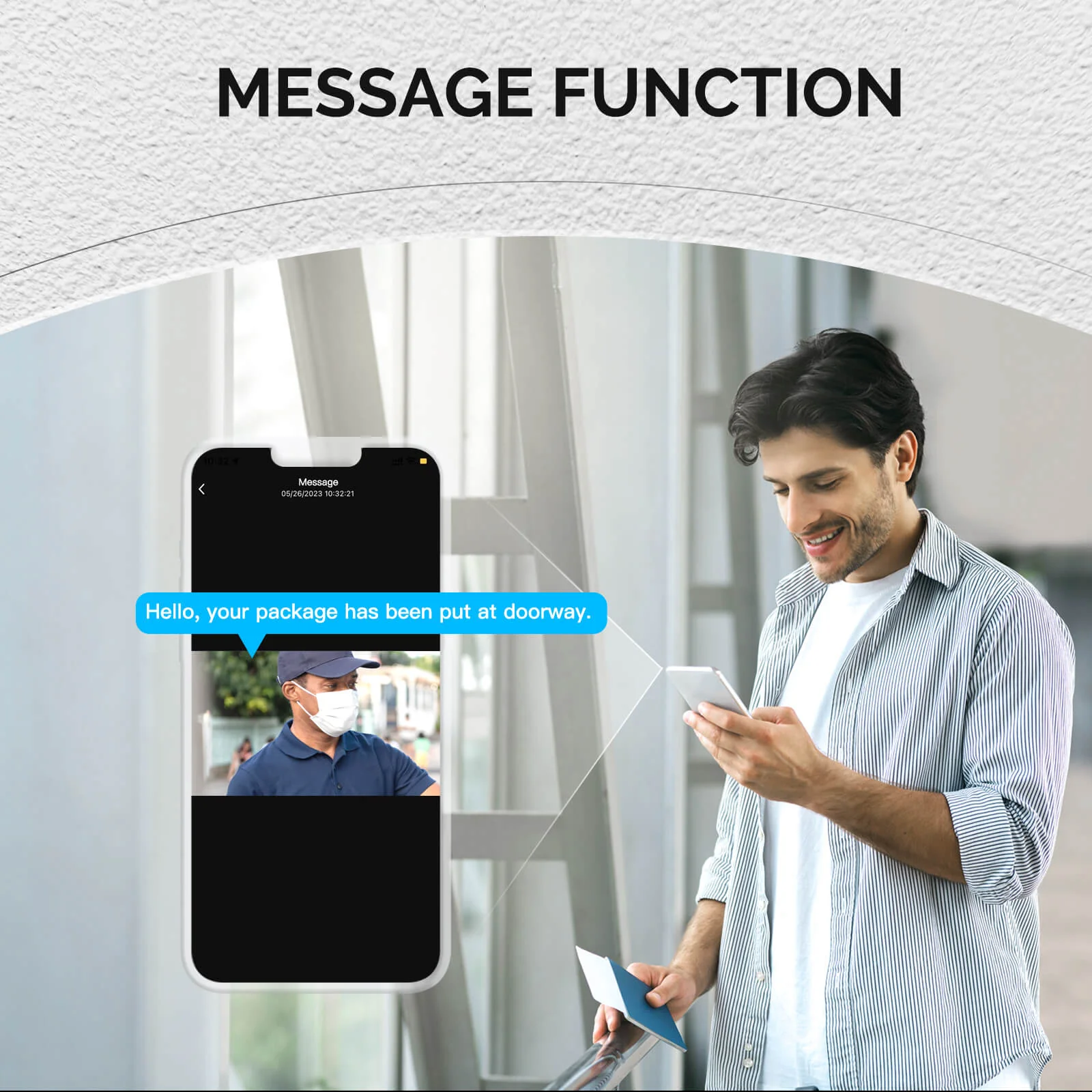 MOES Smart WiFi Video Doorbell Camera 2-way Audio Intercom Outdoor Wireless Door Bell Night Vision EU Version - Image 6