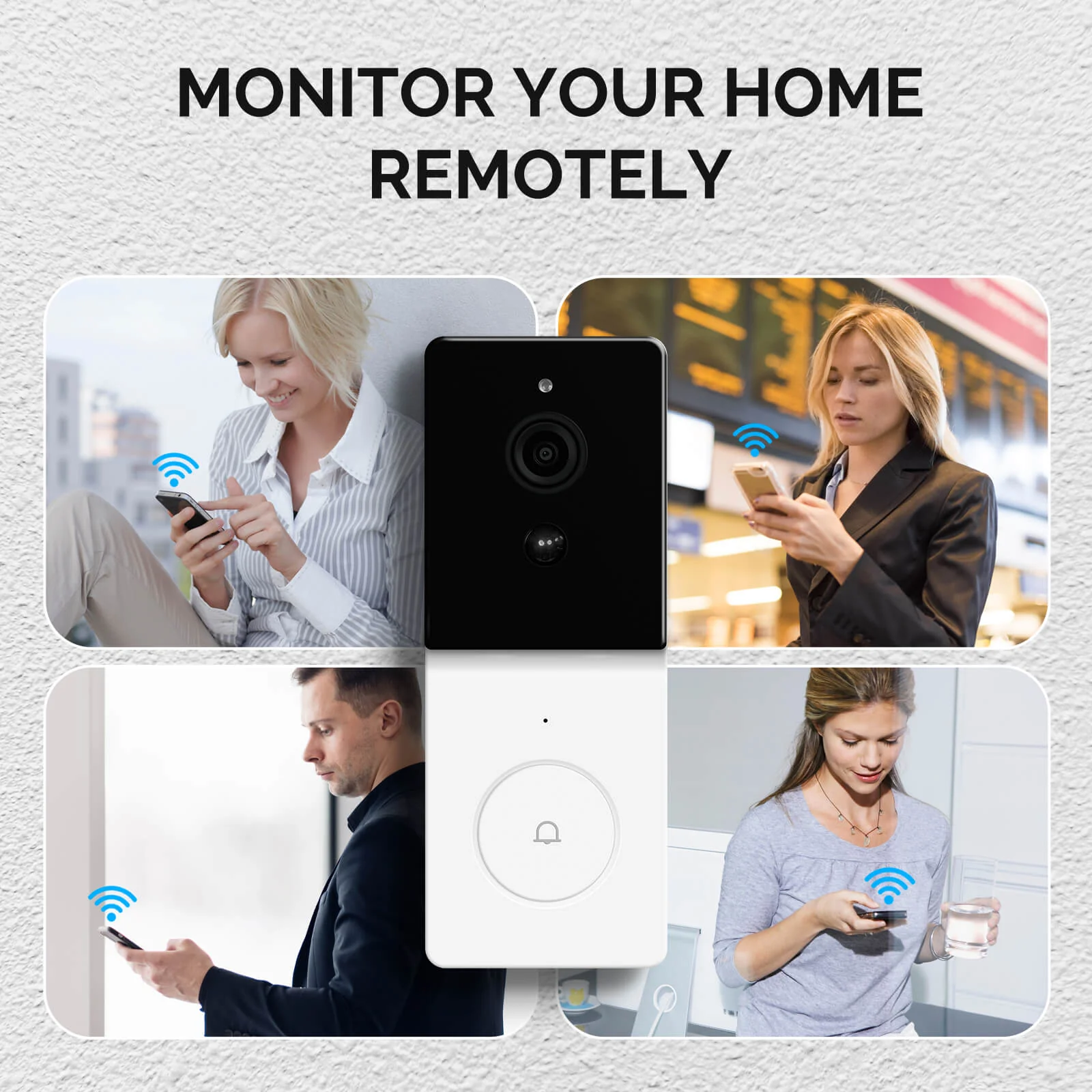 MOES Smart WiFi Video Doorbell Camera 2-way Audio Intercom Outdoor Wireless Door Bell Night Vision EU Version - Image 7