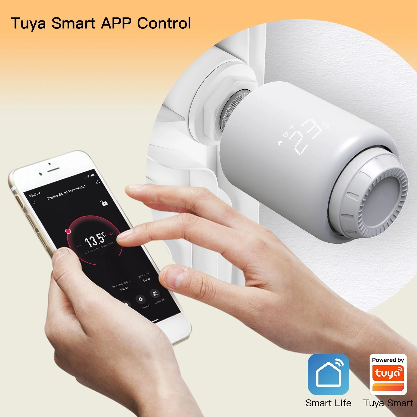 Tuya ZigBee Radiator Valve Smart Thermostat & Remote Control for Home Heating TRV 601 - Image 3