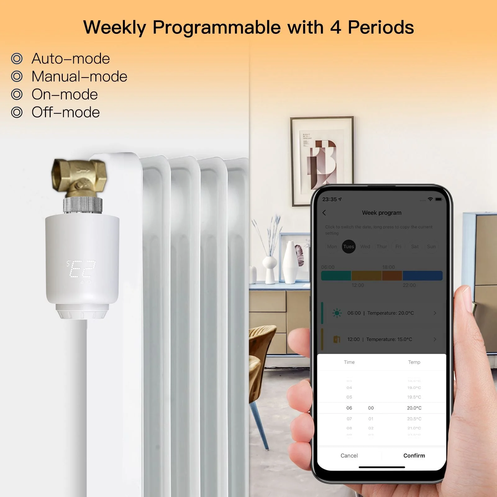 Tuya ZigBee Radiator Valve Smart Thermostat & Remote Control for Home Heating TRV 601 - Image 5