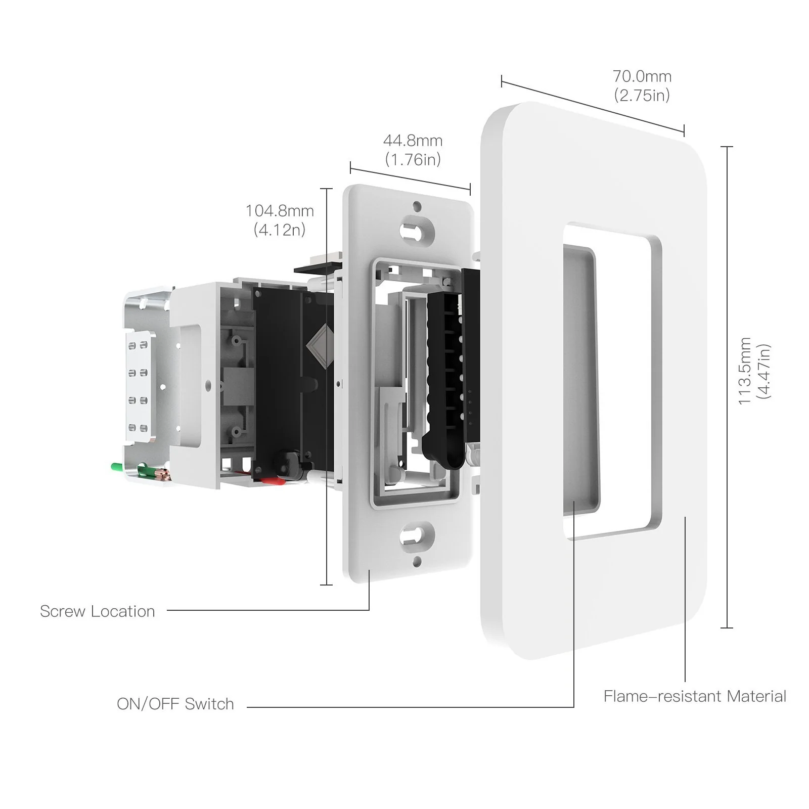 WiFi 3 Way Smart Light Switches Push Button Double Switch Neutral Wire Required 100V-120V - Image 4