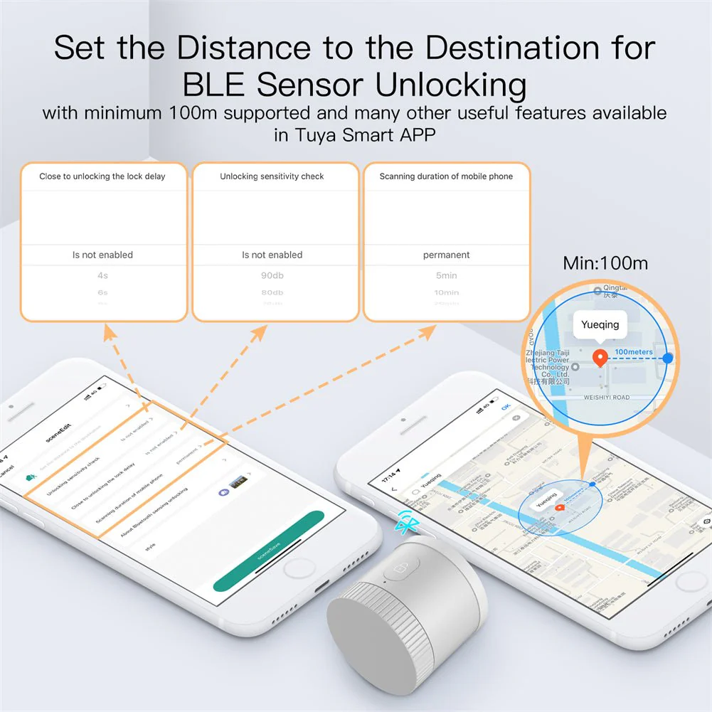 【US Version】 MOES BLE Smart Door Lock Bank-grade AES128 Bit and TLS Encryption BLE Sensor APP Remote Unlocking Scene Linkage - Image 4
