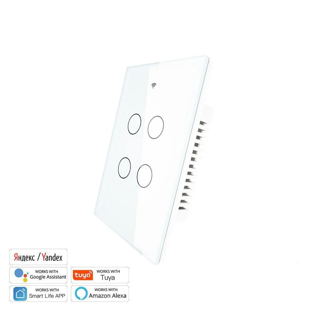 WiFi RF433 Smart Light Wall Touch Switch Single Pole No Neutral 95-130V US Standard - Image 11