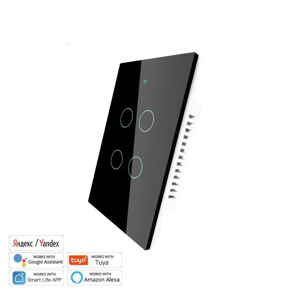WiFi RF433 Smart Light Wall Touch Switch Single Pole No Neutral 95-130V US Standard - Image 12