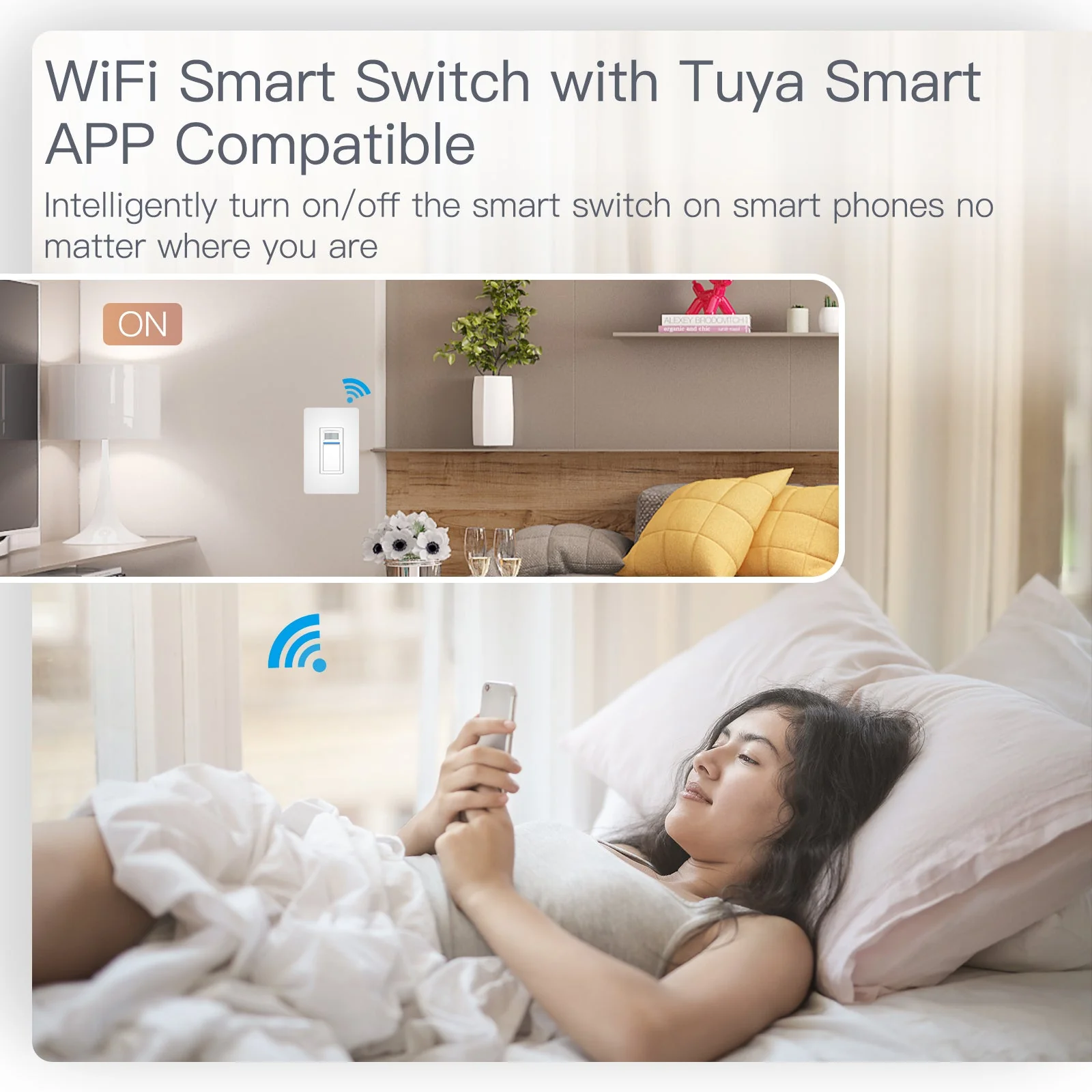 WiFi Smart Light PIR Motion Sensor Light Switch Single Pole Neutral Wire Required 110-125V - Image 6