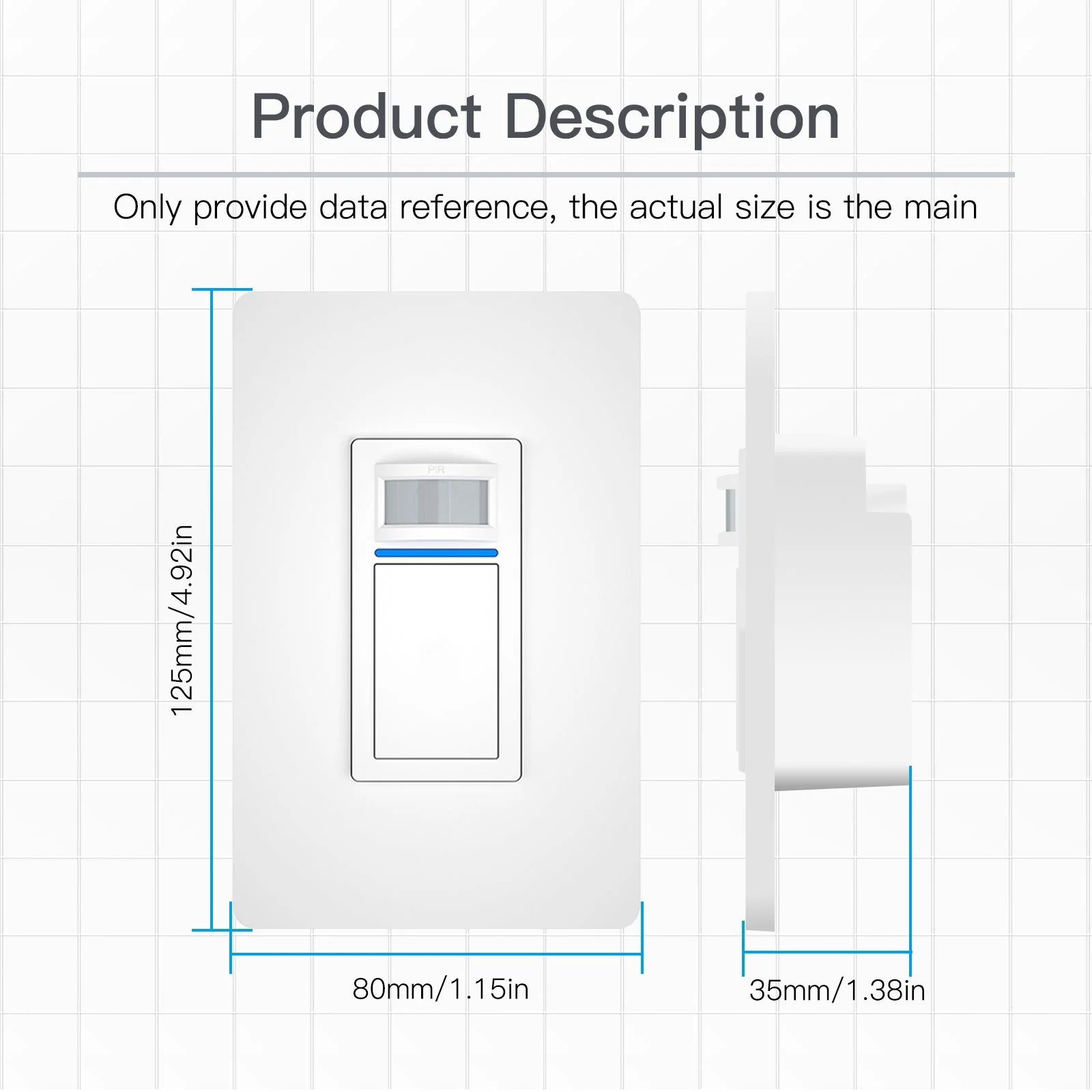 WiFi Smart Light PIR Motion Sensor Light Switch Single Pole Neutral Wire Required 110-125V - Image 8