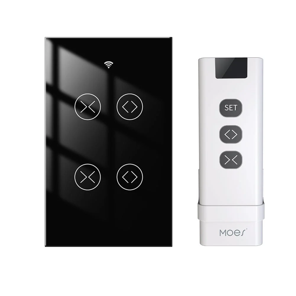 WiFi RF433 Smart Curtain 2 Gang Blind Touch Switch Single Pole Neutral Wire Required US - Image 11