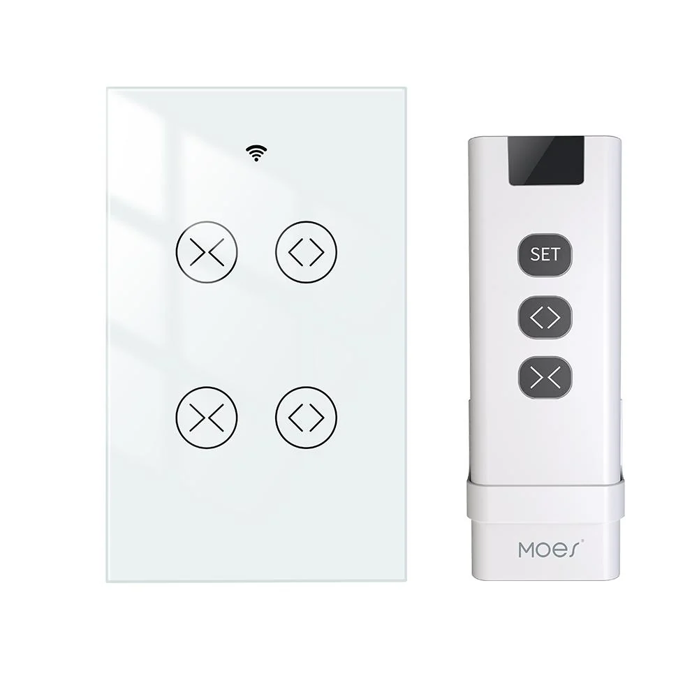 WiFi RF433 Smart Curtain 2 Gang Blind Touch Switch Single Pole Neutral Wire Required US - Image 9