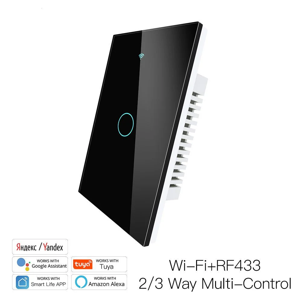 RF433 WIFI Smart Wall Touch Light Switch Glass Panel, 3 Way Multi-Control Neutral Wire Required US Standard - Image 10