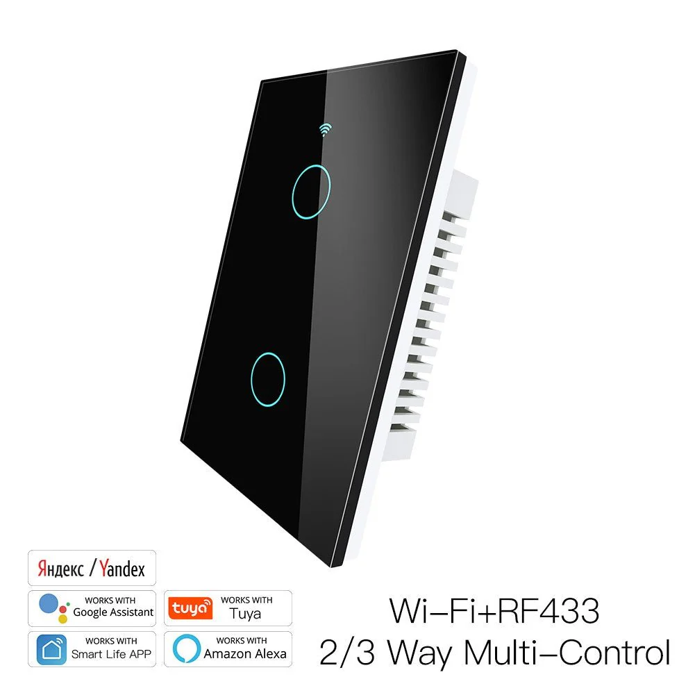 RF433 WIFI Smart Wall Touch Light Switch Glass Panel, 3 Way Multi-Control Neutral Wire Required US Standard - Image 11