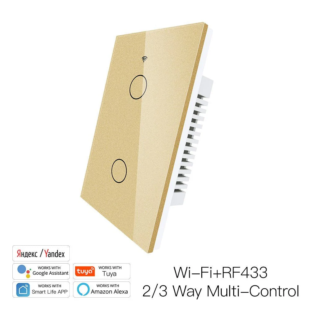 RF433 WIFI Smart Wall Touch Light Switch Glass Panel, 3 Way Multi-Control Neutral Wire Required US Standard - Image 15