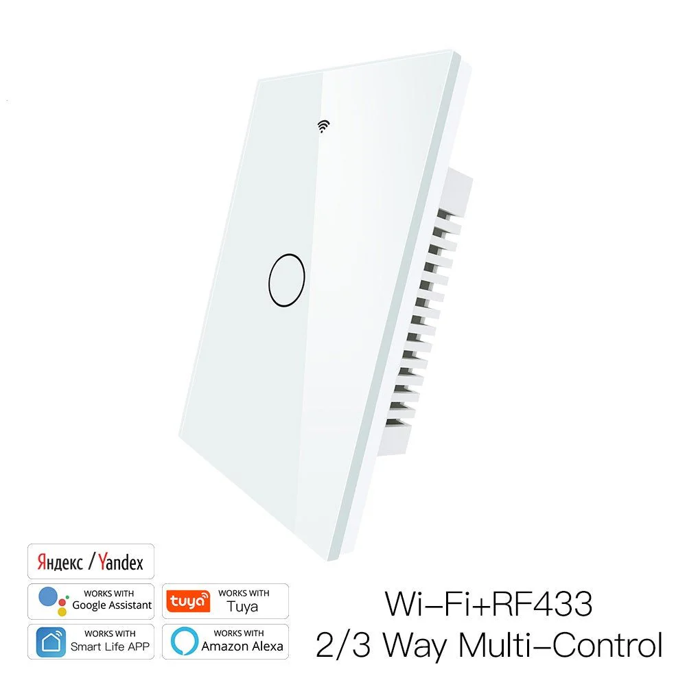 RF433 WIFI Smart Wall Touch Light Switch Glass Panel, 3 Way Multi-Control Neutral Wire Required US Standard - Image 17