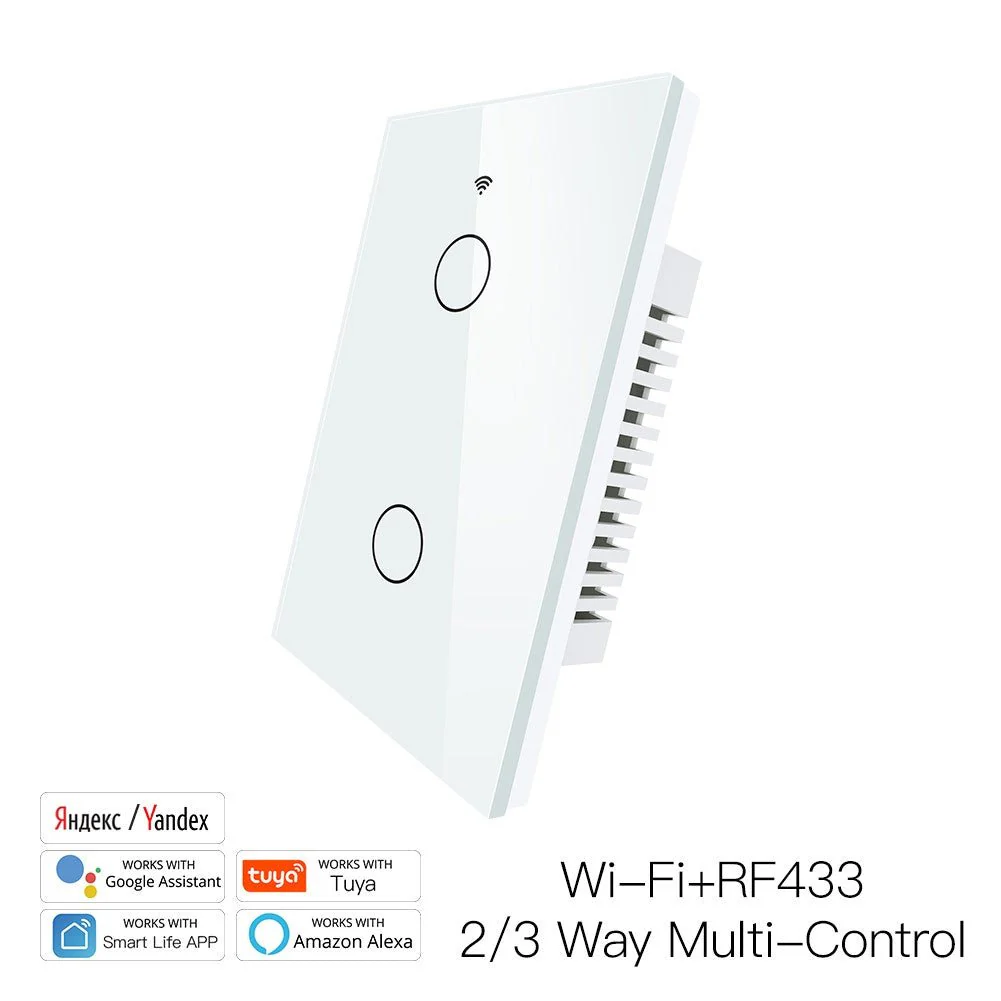 RF433 WIFI Smart Wall Touch Light Switch Glass Panel, 3 Way Multi-Control Neutral Wire Required US Standard - Image 18