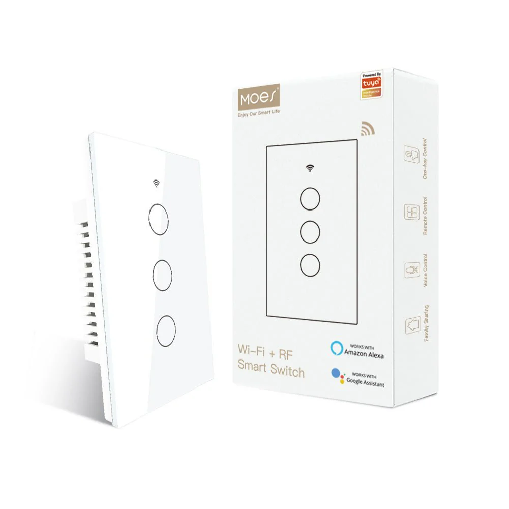 RF433 WIFI Smart Wall Touch Light Switch Glass Panel, 3 Way Multi-Control Neutral Wire Required US Standard - Image 23