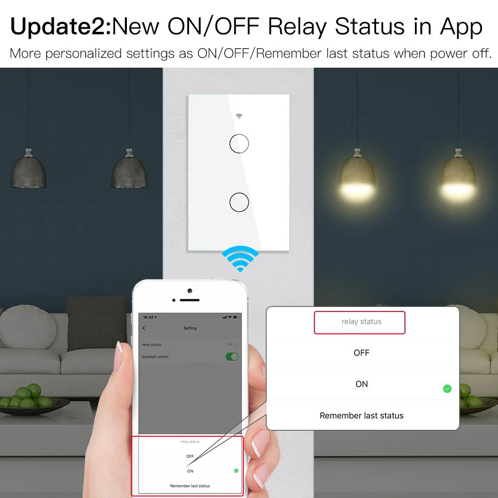 RF433 WIFI Smart Wall Touch Light Switch Glass Panel, 3 Way Multi-Control Neutral Wire Required US Standard - Image 4