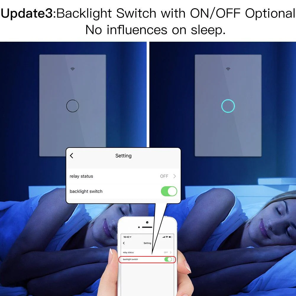 RF433 WIFI Smart Wall Touch Light Switch Glass Panel, 3 Way Multi-Control Neutral Wire Required US Standard - Image 5