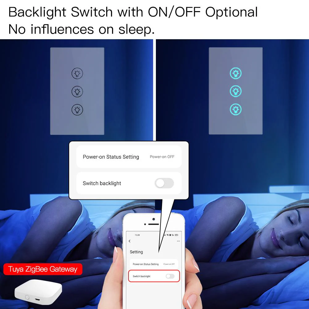 ZigBee Smart Dimmer Switch, Multi-gang Smart Light Dimmer Switch, US Single Pole Neutral Wire Required - Image 7
