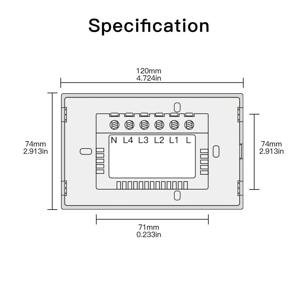 Switch Panel Glass Panel US EU Version 1/2/3/4 Gang (ONLY PANEL without switch） - Image 3