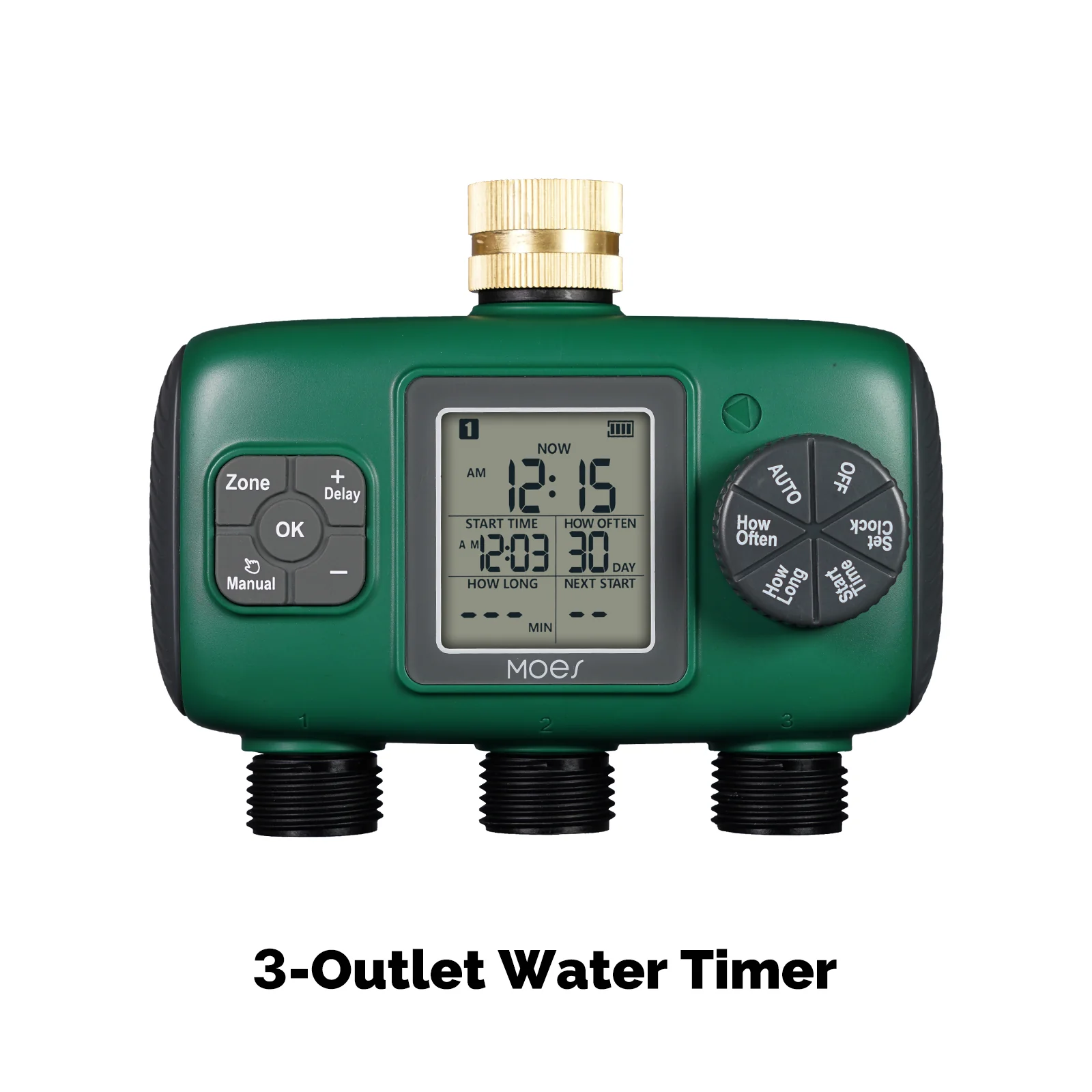 Water Timer For Garden Hose Drip Irrigation 2/3/4 Outlet Brass Inlet IPX5 Waterproof US Version - Image 7