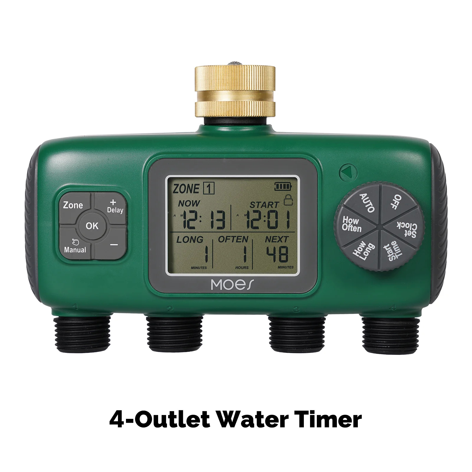 Water Timer For Garden Hose Drip Irrigation 2/3/4 Outlet Brass Inlet IPX5 Waterproof US Version - Image 8